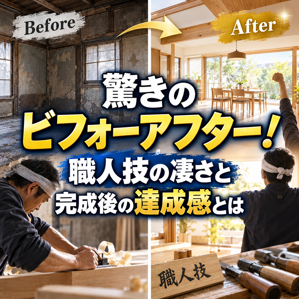 驚きのビフォーアフター！職人技の凄さと完成後の達成感とは