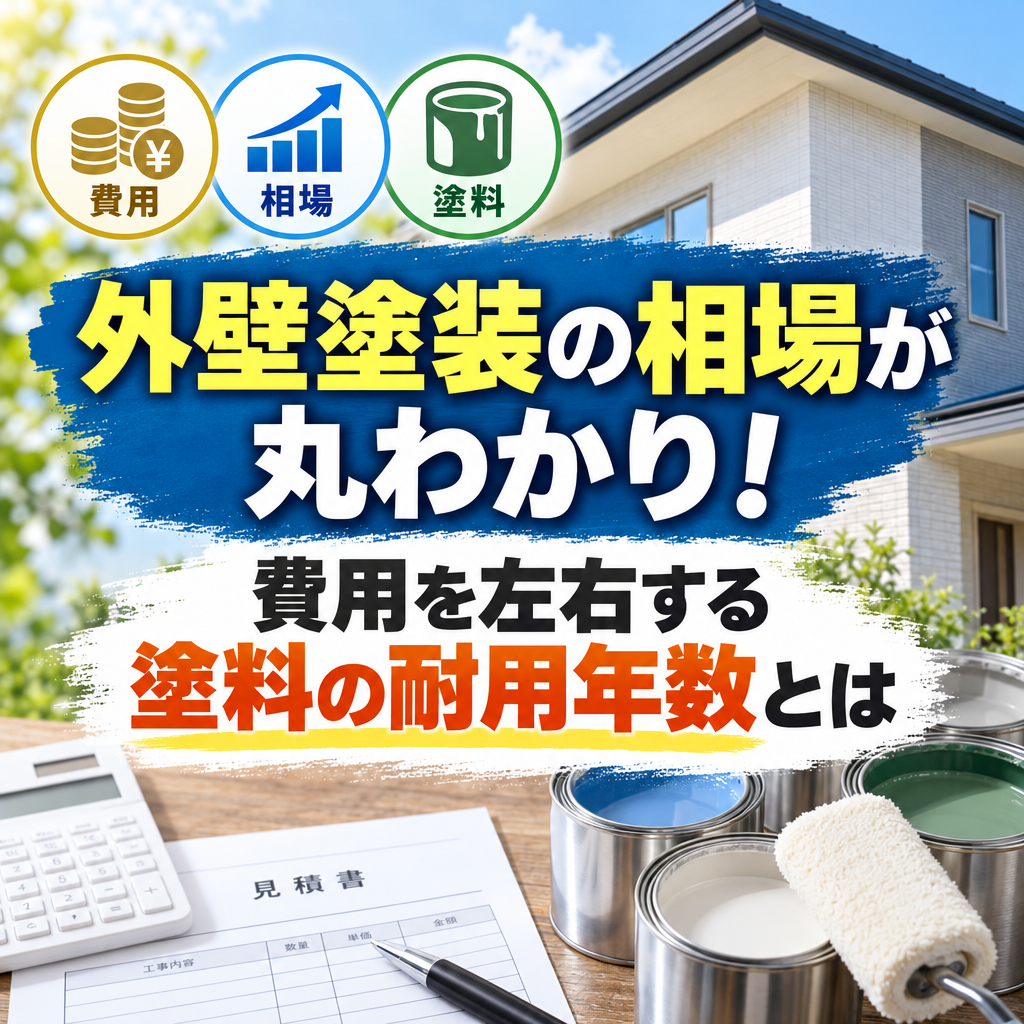 外壁塗装の相場が丸わかり！費用を左右する塗料の耐用年数とは