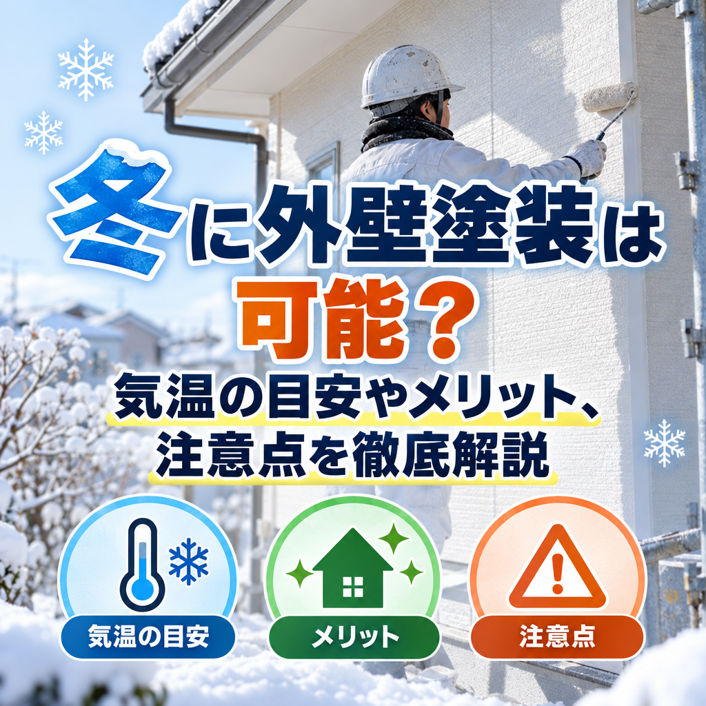 冬に外壁塗装は可能？気温の目安やメリット、注意点を徹底解説